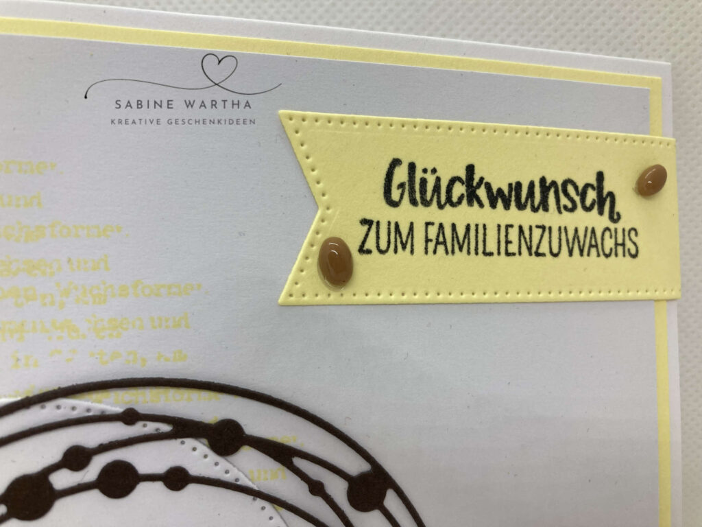 Stempelspruch Glückwunsch zum Familienzuwachs